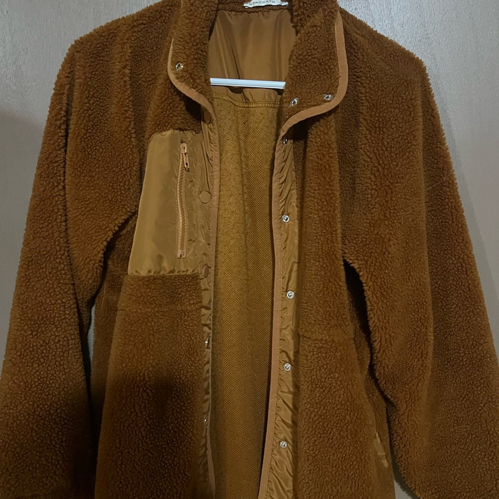 Staccato Warm Brown Sherpa Jacket